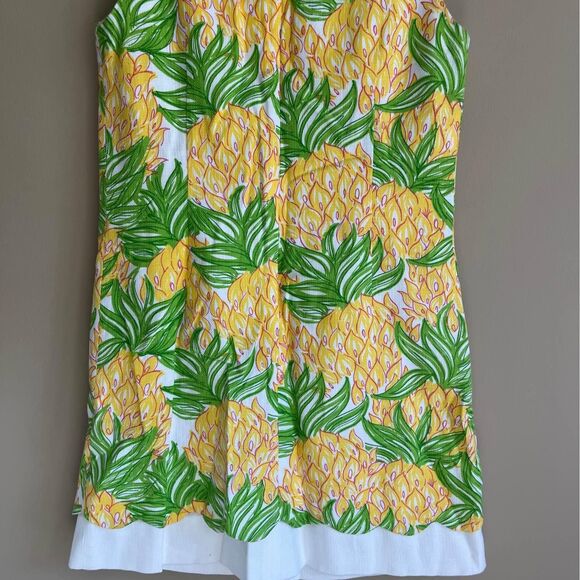 Lilly Pulitzer Pineapple Green Yellow Shift Dress size 2 - Picture 8 of 9